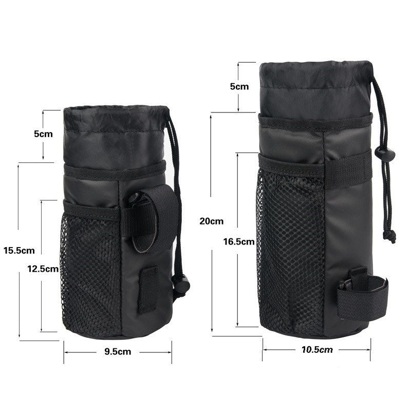 Nylon Bicycle Handlebar Water Bottle Bag, Small or Large