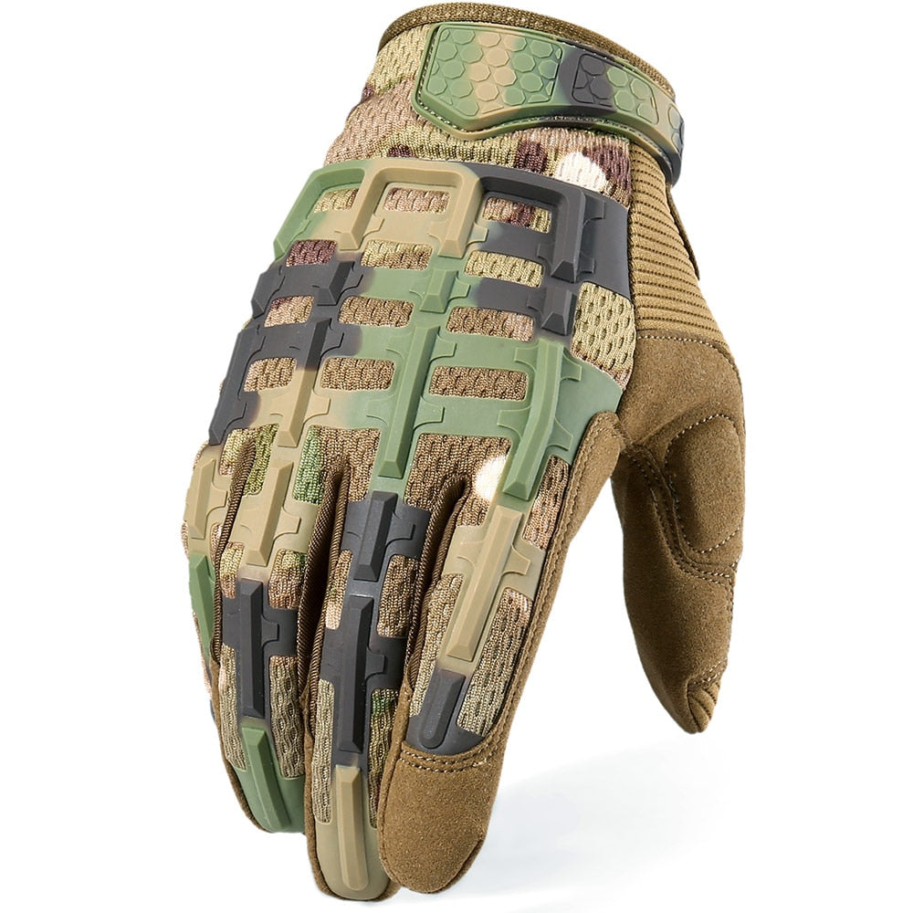 Full-Finger Tactical Gloves with Rubber Knuckle Protection