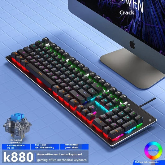 K880 104-Key Hot-Swappable Wired Mechanical Keyboard