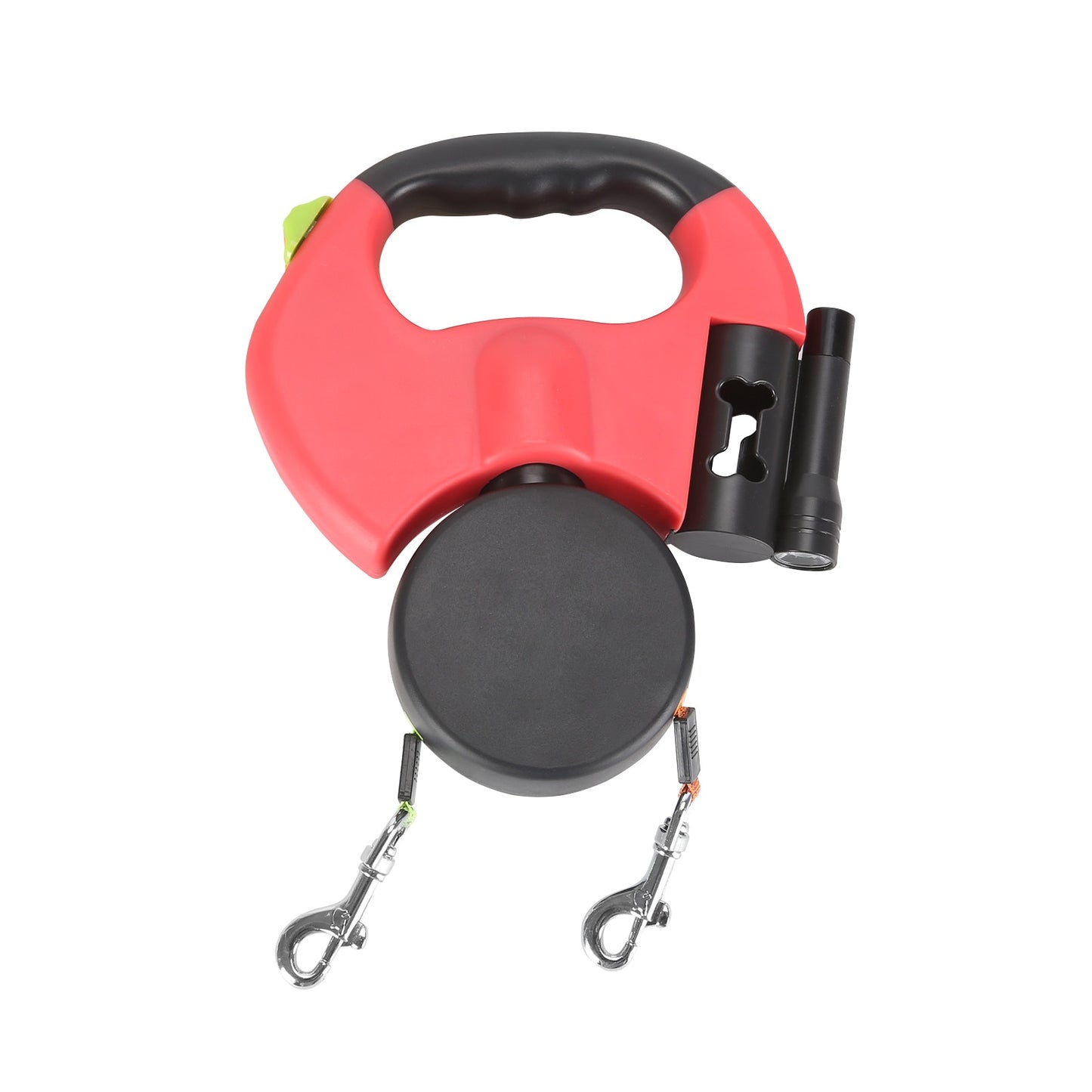 Dual Retractable Dog Leash for Two Dogs – 3M Zero-Tangle Double Leash with Waste Bag Dispenser | Nylon | 3 Colors