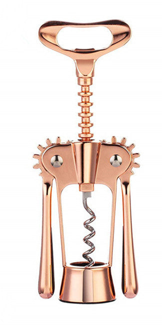 Premium Winged Corkscrew Wine Opener – Zinc Alloy Wing Lever Bottle Opener | Gift Box | Rose Gold, Chrome & White Nickel