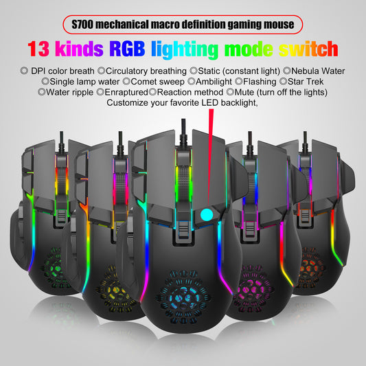 S700 10-Key Programmable RGB Gaming Mouse
