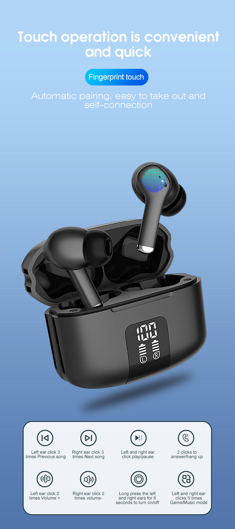M48 Pro Wireless Bluetooth Headset – ENC Noise Reduction, IPX5 Waterproof