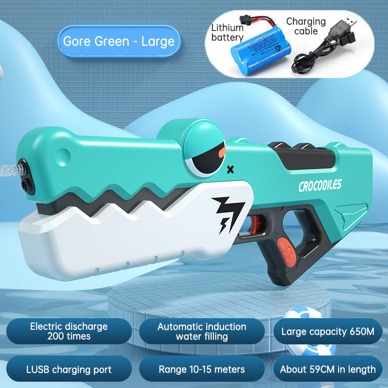 Automatic Electric Crocodile Water Gun, Small and Large