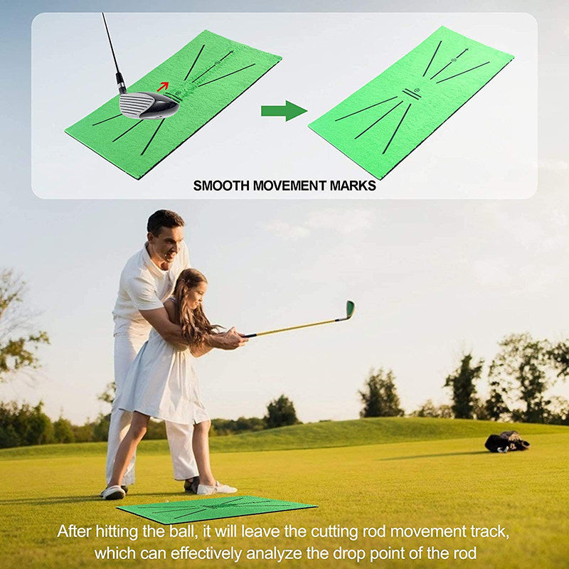 30 × 60 cm Golf Swing Practice Mat with Carry Pouch