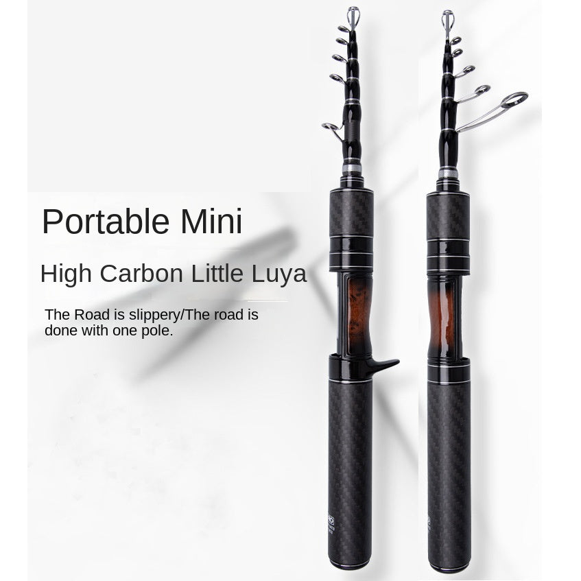 Telescopic Carbon-Fiber Lure Rod, 1.5–1.8 m