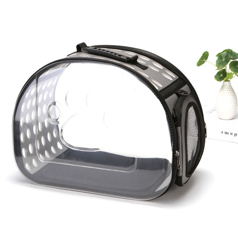 Foldable Transparent Pet Carrier Bag – Clear Bubble Window, Ventilated, Collapsible | Cats & Small Dogs | S & L | 4 Colors