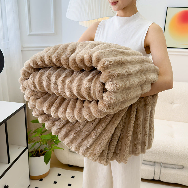 Cozy Fleece Throw Blanket – Soft Oversized Nap Blanket
