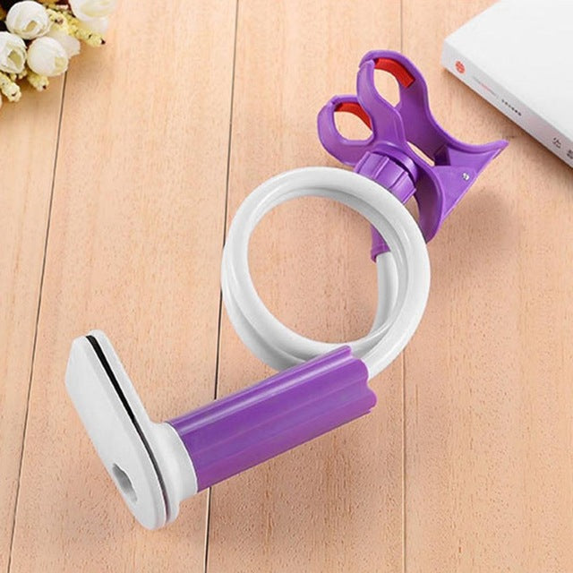 360° Flexible Long-Arm Phone Holder for Desk, Bed & Car