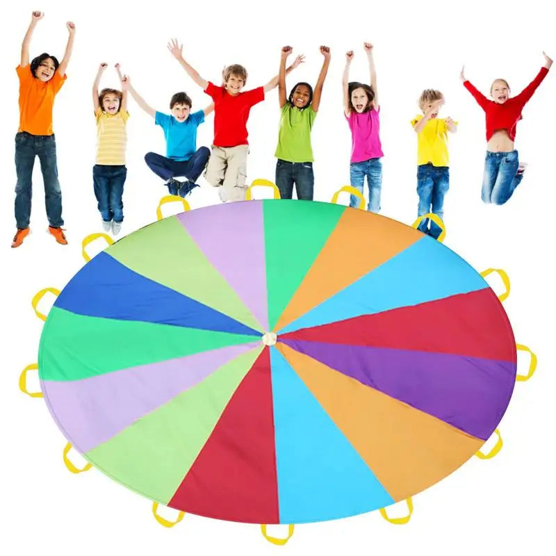Rainbow Play Parachute for Kids, 200 cm or 300 cm