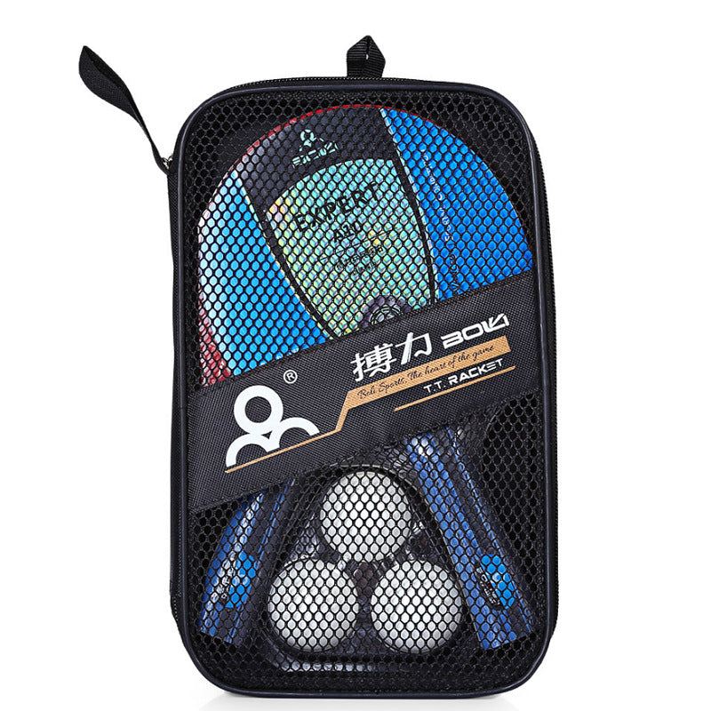 A10 Double-Sided Table Tennis Racket Set with 7-Layer Blade