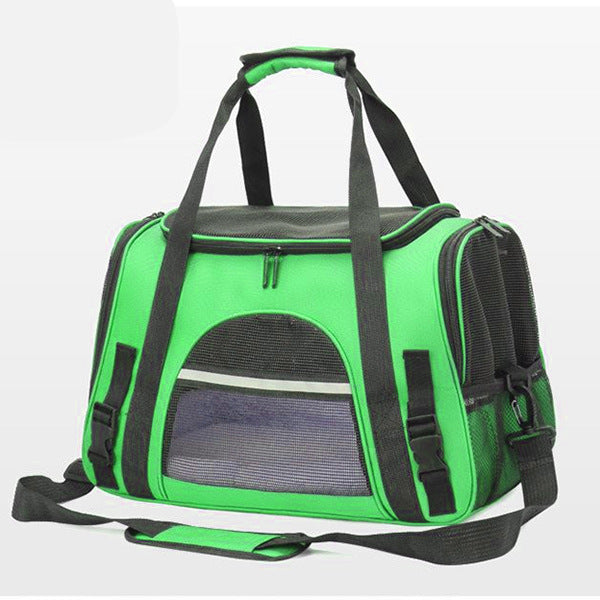 Soft-Sided Oxford Pet Carrier Bag with Wool Cushion – Mesh Ventilation, Top Handle & Shoulder Strap | Cats & Dogs up to 10kg | 6 Colors