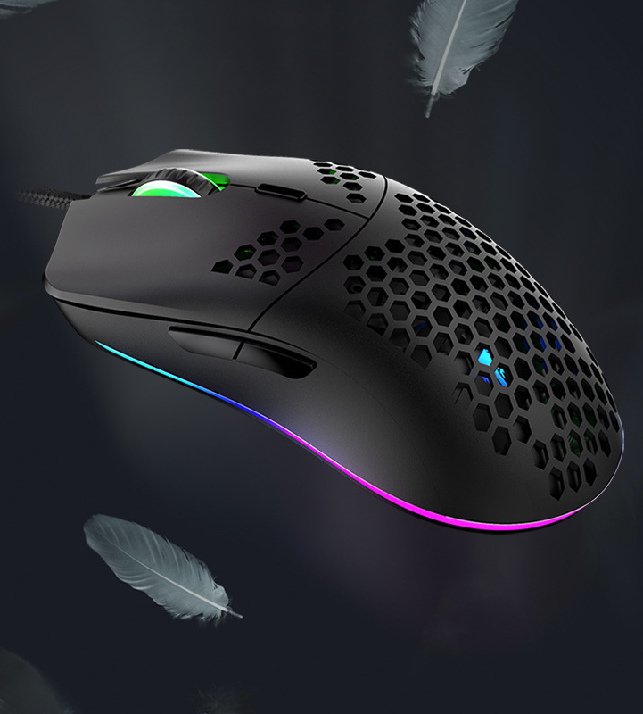 Wired RGB Gaming Mouse with Macro Programming, 6 Buttons