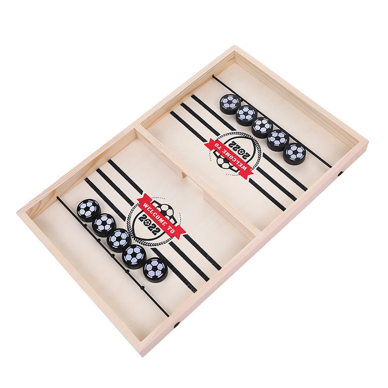 Soccer-Style Wooden Catapult Chess Game for 2 Players