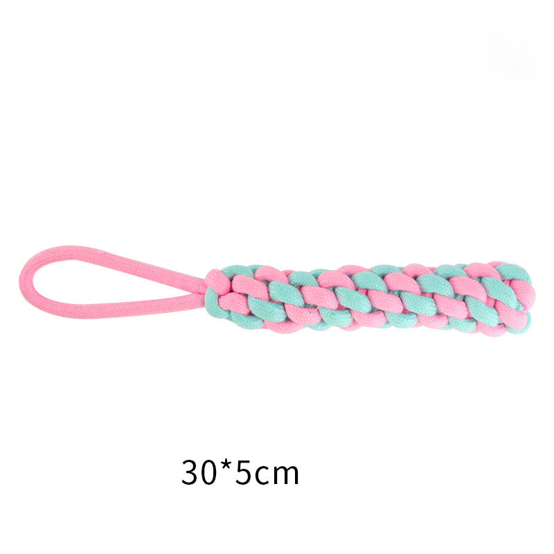 Braided Cotton Rope Dog Toy Set – Knot Balls, Tug Ropes & Dumbbell Knots | Chew, Molar & Tug-of-War | Dogs | 4, 6 & 12 Piece