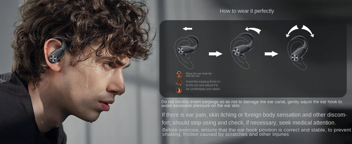 Wireless Bluetooth Sports Running Earbuds – Long Range, IPX7 Waterproof