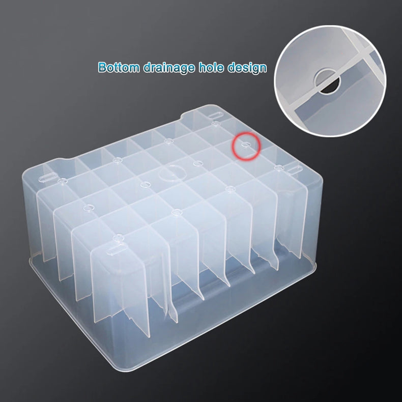 40-Compartment Transparent ABS Fishing Tackle Box