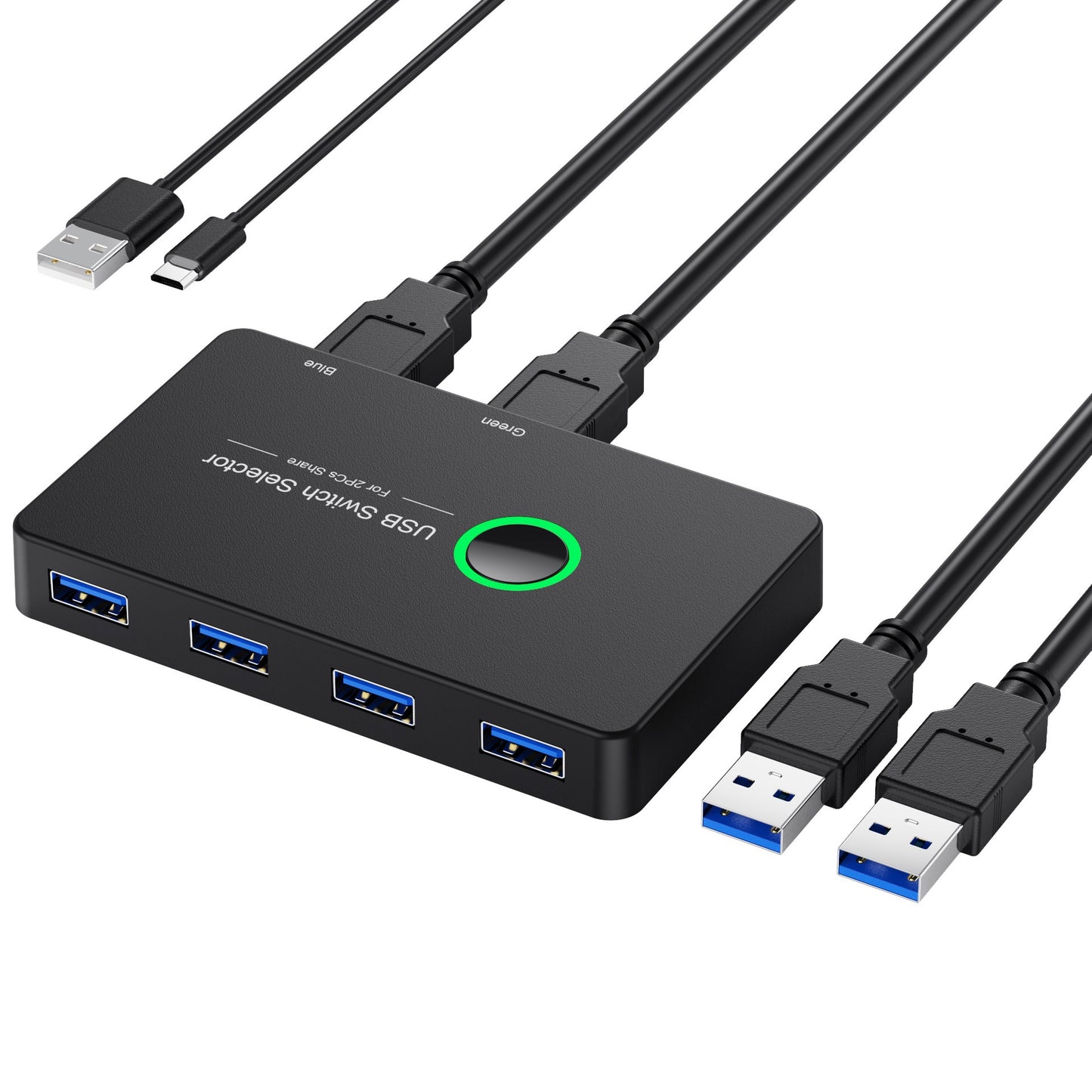 USB 3.0 KVM Switch for 2 Computers and 4 USB Devices