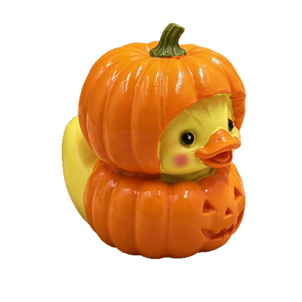 Halloween Pumpkin Duck Resin Desk Ornament