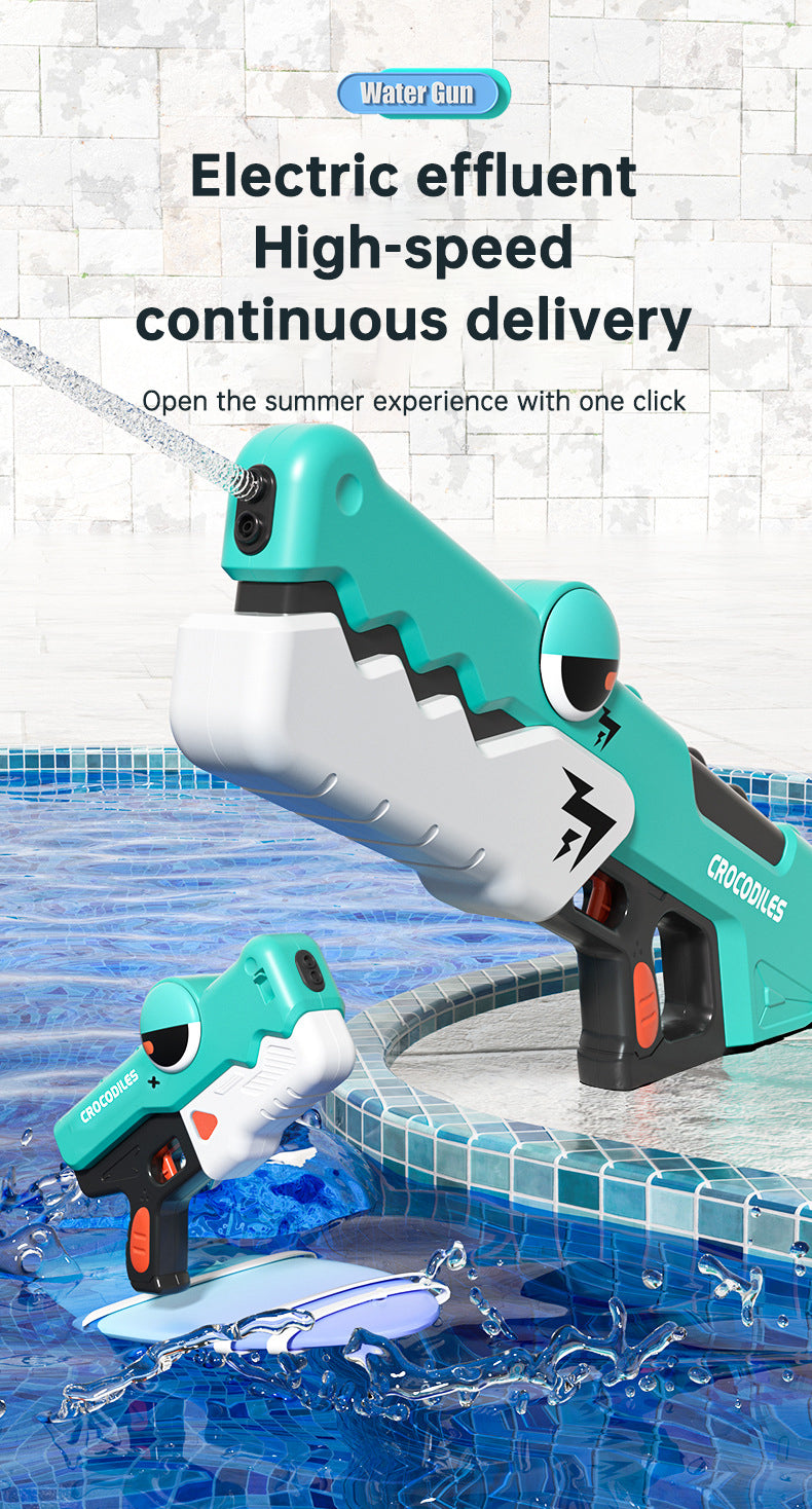 Automatic Electric Crocodile Water Gun, Small and Large