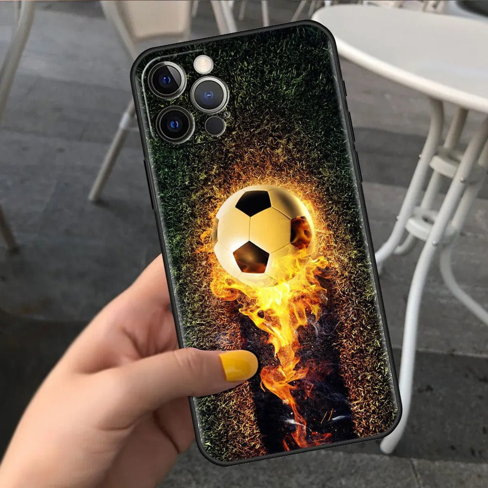 TPU Soccer Phone Case for iPhone 5–15 Series