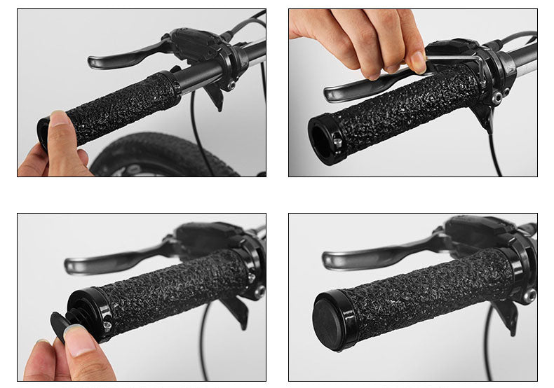 Locking Anti-Slip Bicycle Handlebar Grips, 22 mm, 13 cm