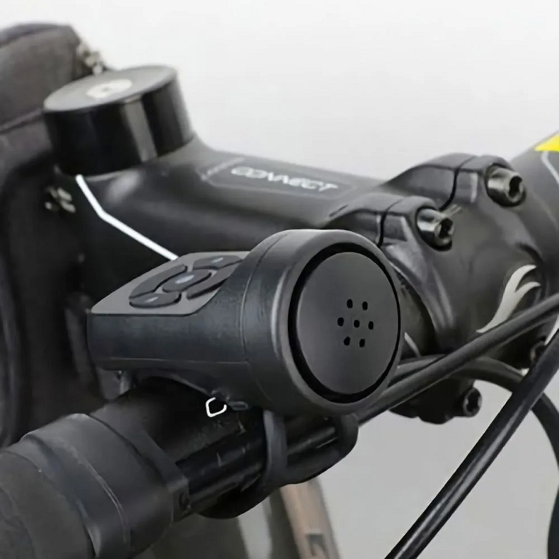 USB-Rechargeable Bicycle Electronic Horn, 4 Tones, 120 dB Listed
