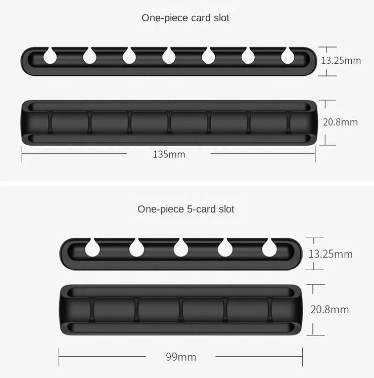 Silicone Cable Organizer with Fixed Buckle, S–L Sizes