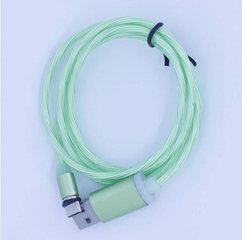 Flowing-Light Magnetic LED Charging Cable with Interchangeable Tips