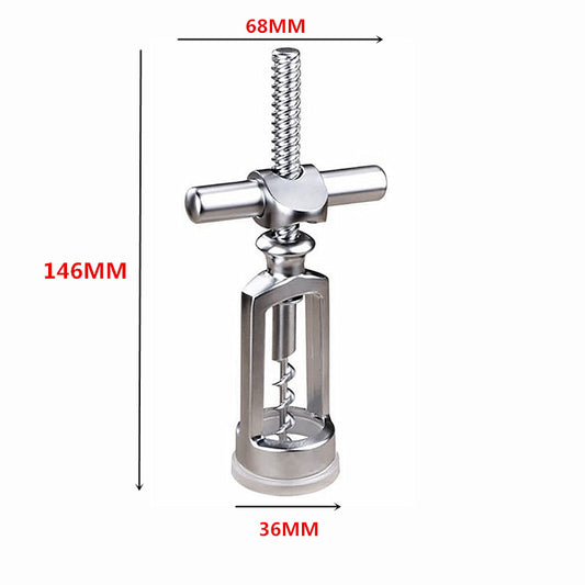 Spiral Cross-Bar Corkscrew & Foil Cutter Set – Heavy-Duty Zinc Alloy Wine Opener with Triangle Buckle | Gift Box Included