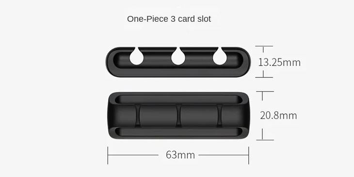 Silicone Cable Organizer with Fixed Buckle, S–L Sizes