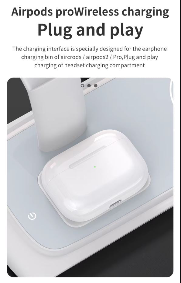 3-in-1 15W Wireless Charging Station for Phone, Watch and AirPods