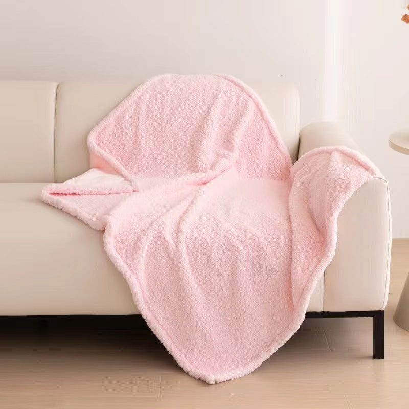 Waterproof Sherpa Fleece Pet Blanket – Soft Plush Throw Pad for Dogs & Cats