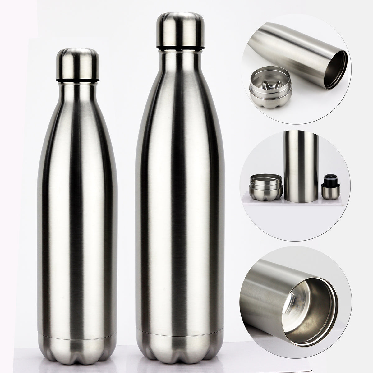 750ml Stainless Steel Insulated Water Bottle with Detachable Base