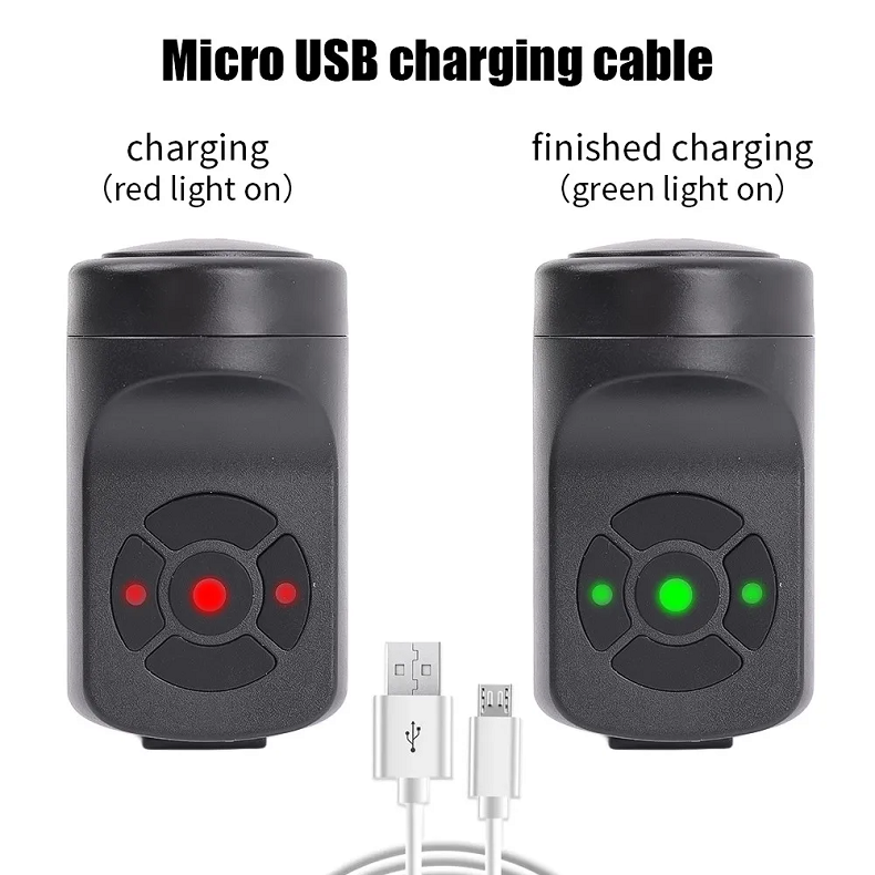 USB-Rechargeable Bicycle Electronic Horn, 4 Tones, 120 dB Listed