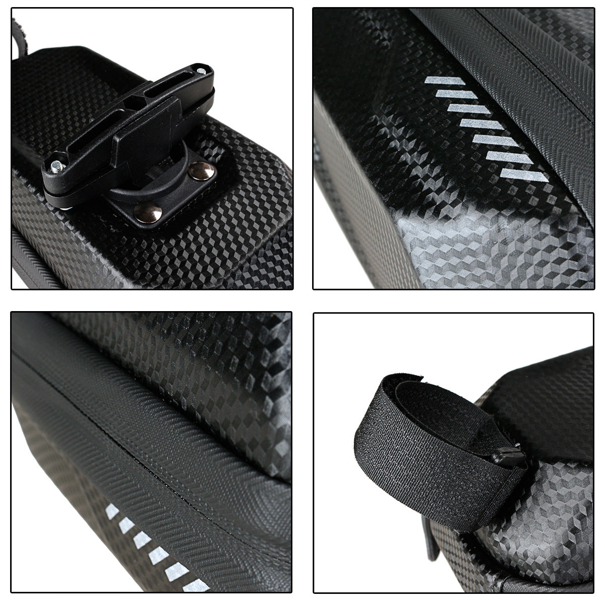 EVA Hard-Shell Bicycle Saddle Bag, 20 × 10 × 9 cm