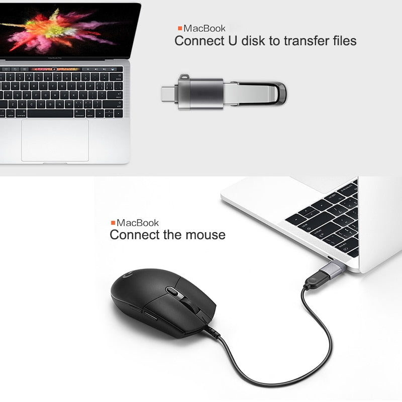USB-C 3.0 OTG Adapter for Charging and Data