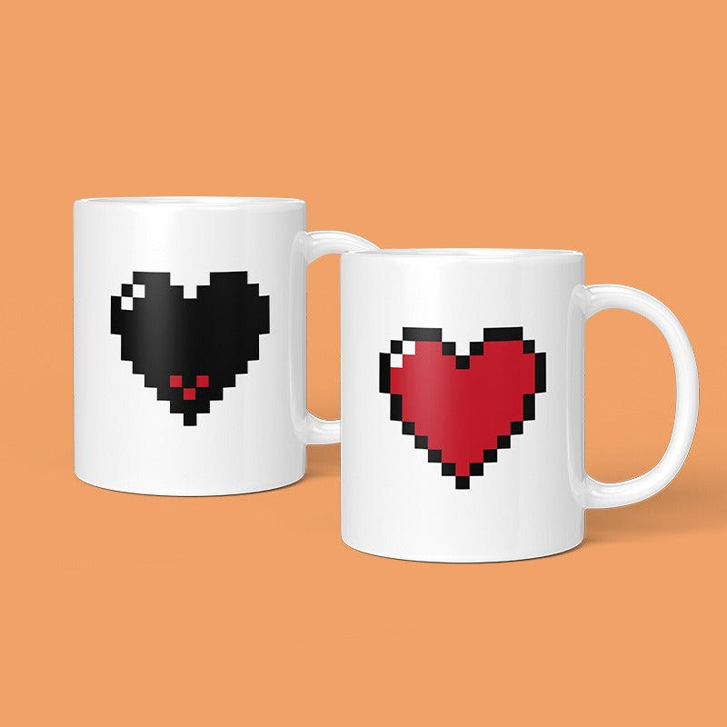 Temperature Sensitive Color Changing Ceramic Mug – Heat Reveal Coffee Cup, 401-500ml