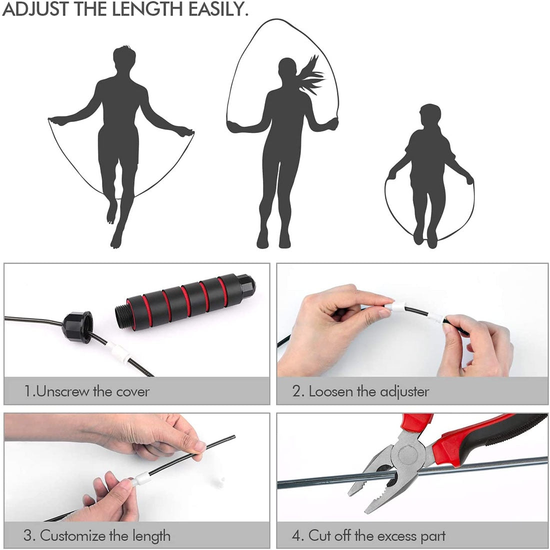 Steel-Wire Speed Jump Rope with Ball Bearings
