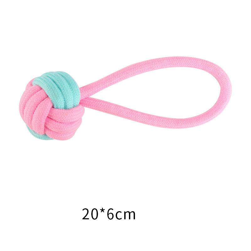 Braided Cotton Rope Dog Toy Set – Knot Balls, Tug Ropes & Dumbbell Knots | Chew, Molar & Tug-of-War | Dogs | 4, 6 & 12 Piece