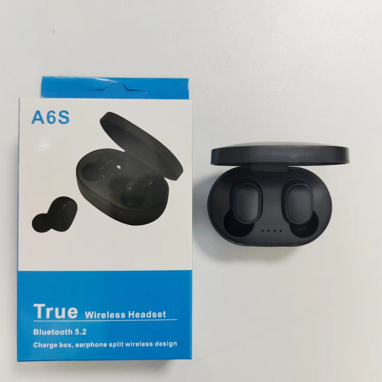 A6S Bluetooth 5.2 TWS Wireless Earbuds with Charging Case