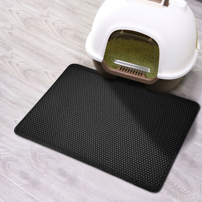Double-Layer EVA Cat Litter Mat – Honeycomb Trapping, Waterproof Base, Easy Clean | 5 Sizes | 6 Colors