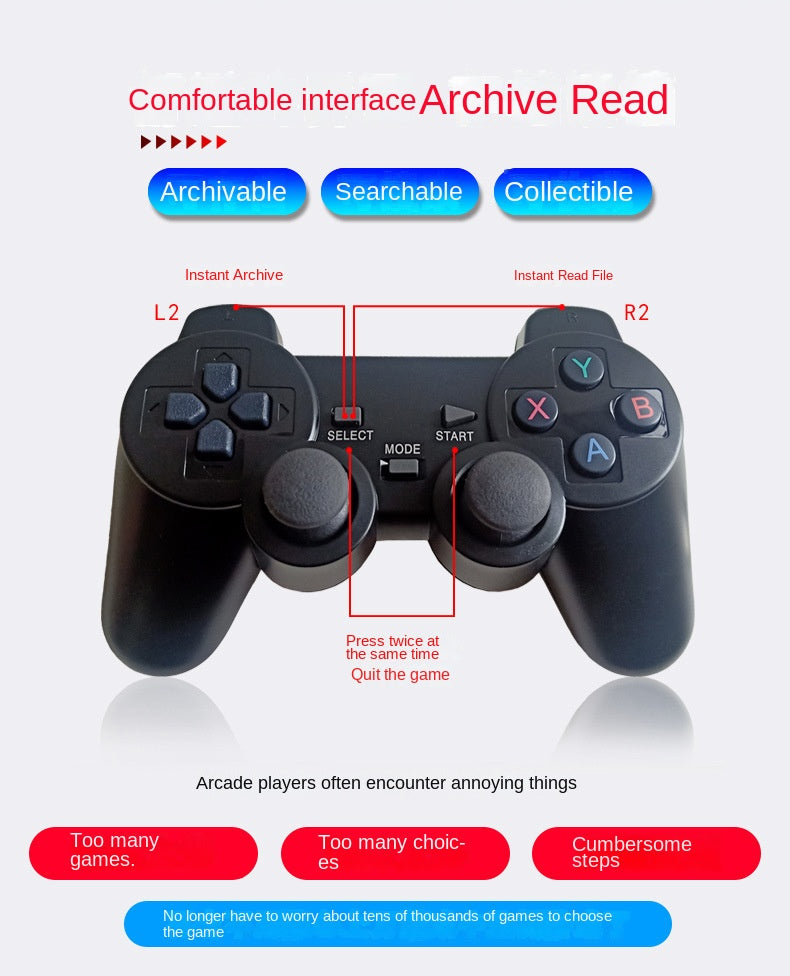 M8 Retro Wireless Game Console with 2 Controllers