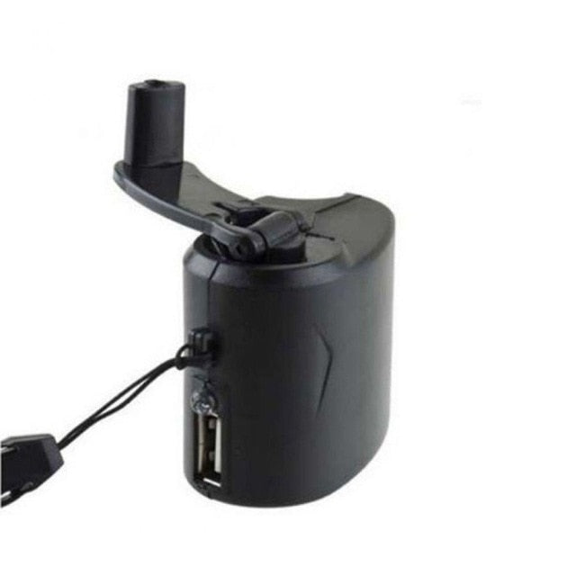 Hand-Crank USB Emergency Charger with LED Light, 5V/600mA
