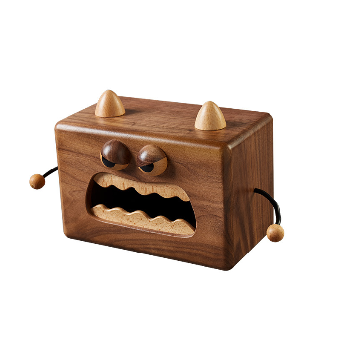 Small Monster Wooden Tissue Box Holder