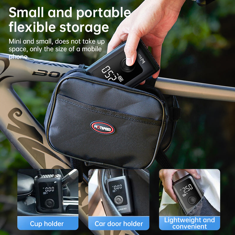 Rechargeable Electric Tire Inflator Pump – 150 PSI with LCD Display & LED Light, for Cars, Bikes & More