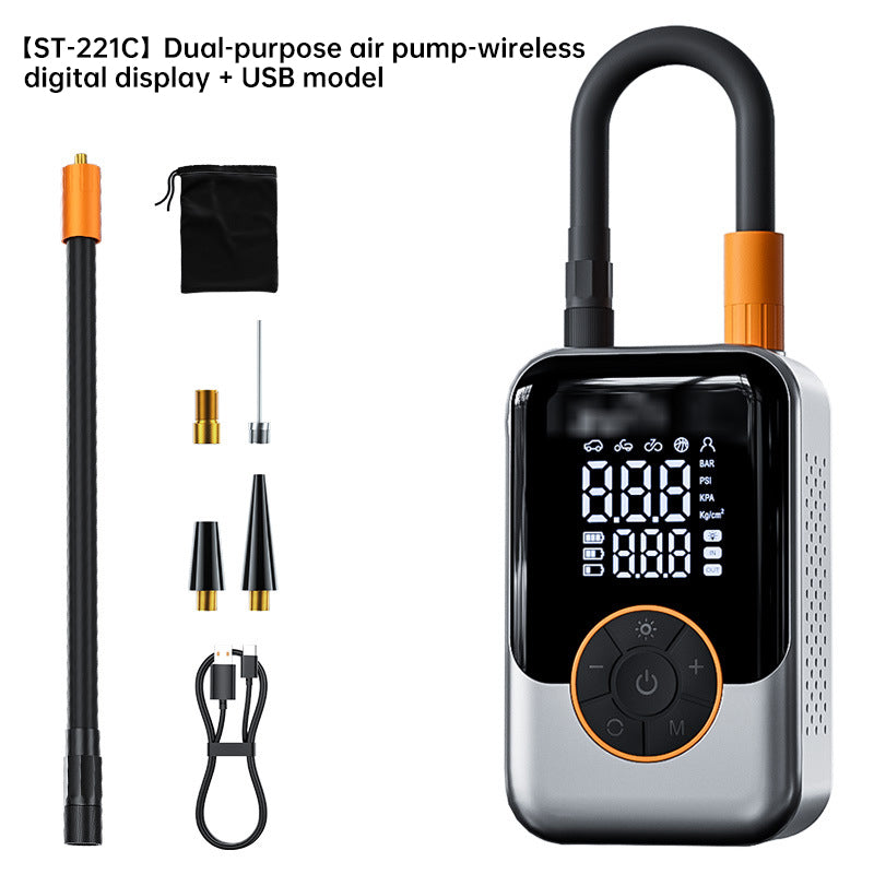 Portable Wireless Tire Inflator with Digital Display – 150 PSI Cordless Air Pump
