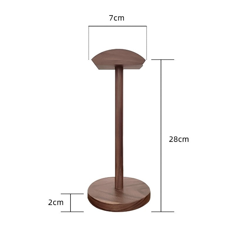 KOF Pattern Solid Wood Headphone Stand for Over-Ear Headphones