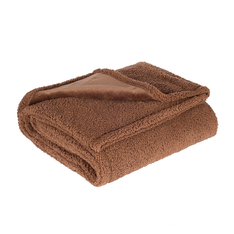 Waterproof Sherpa Fleece Pet Blanket – Soft Plush Throw Pad for Dogs & Cats