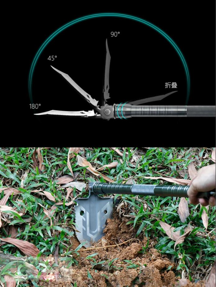 Folding Carbon Steel Multi-Purpose Camping Shovel